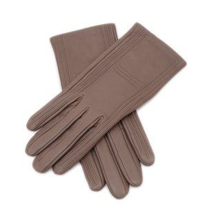 Hermes Leather Etoupe Gloves for Women #7
